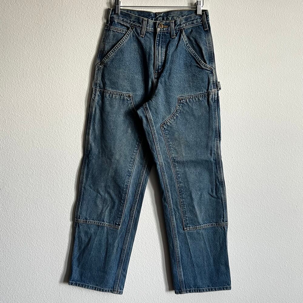 Carhartt B73 DST blue denim double knee work wear carpenter pants